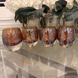 Mikasa Amber Candle Holders votives
